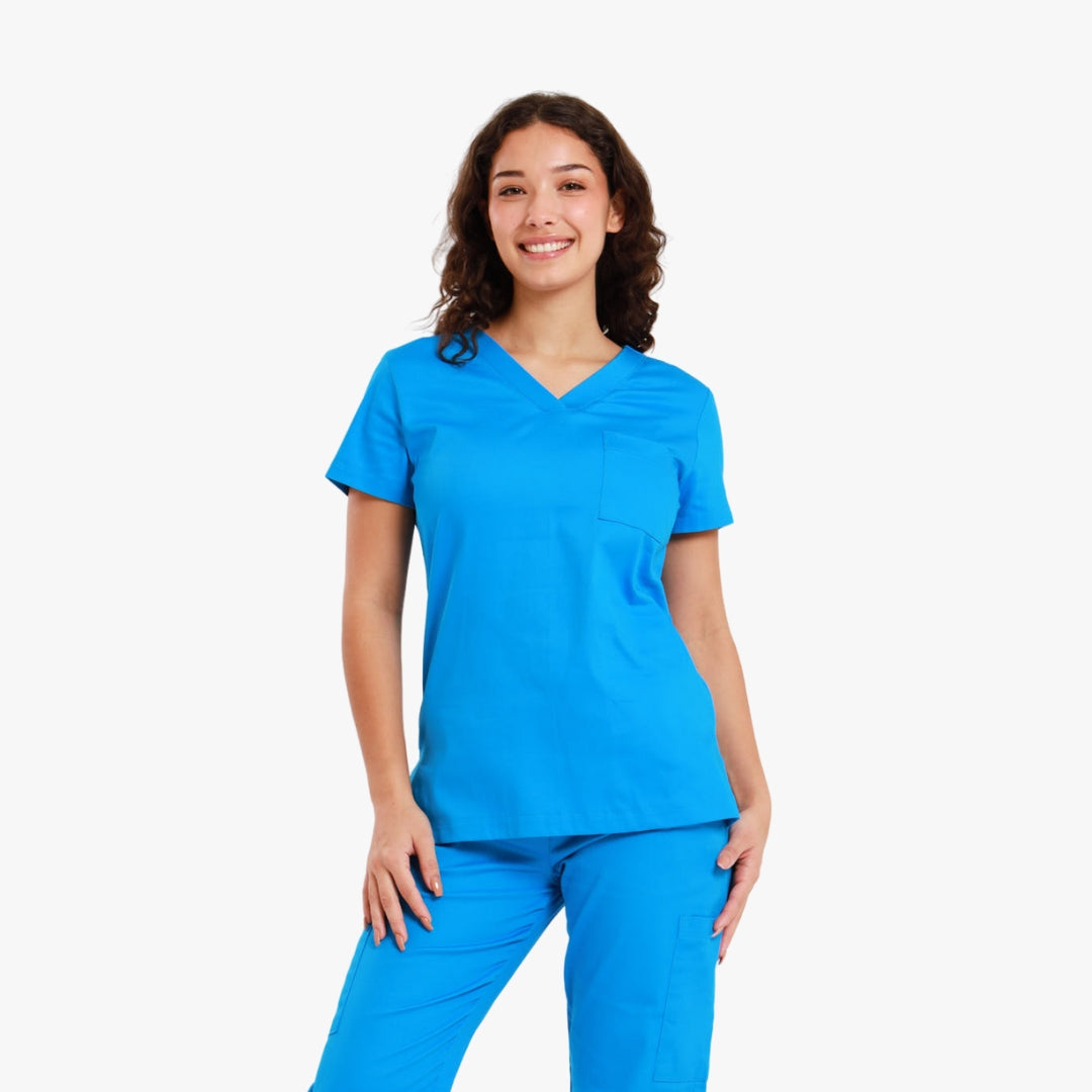 THE LADIES V-NECK FEMME TOP - Greens Medi Scrubs South Africa - Premium Medical Uniforms & Apparel - Delivery Across SA 