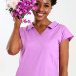 NEW LADIES V-COLLARED DRESS WITH PETAL SLEEVE - Greens Medi Scrubs South Africa - Premium Medical Uniforms & Apparel - Delivery Across SA 