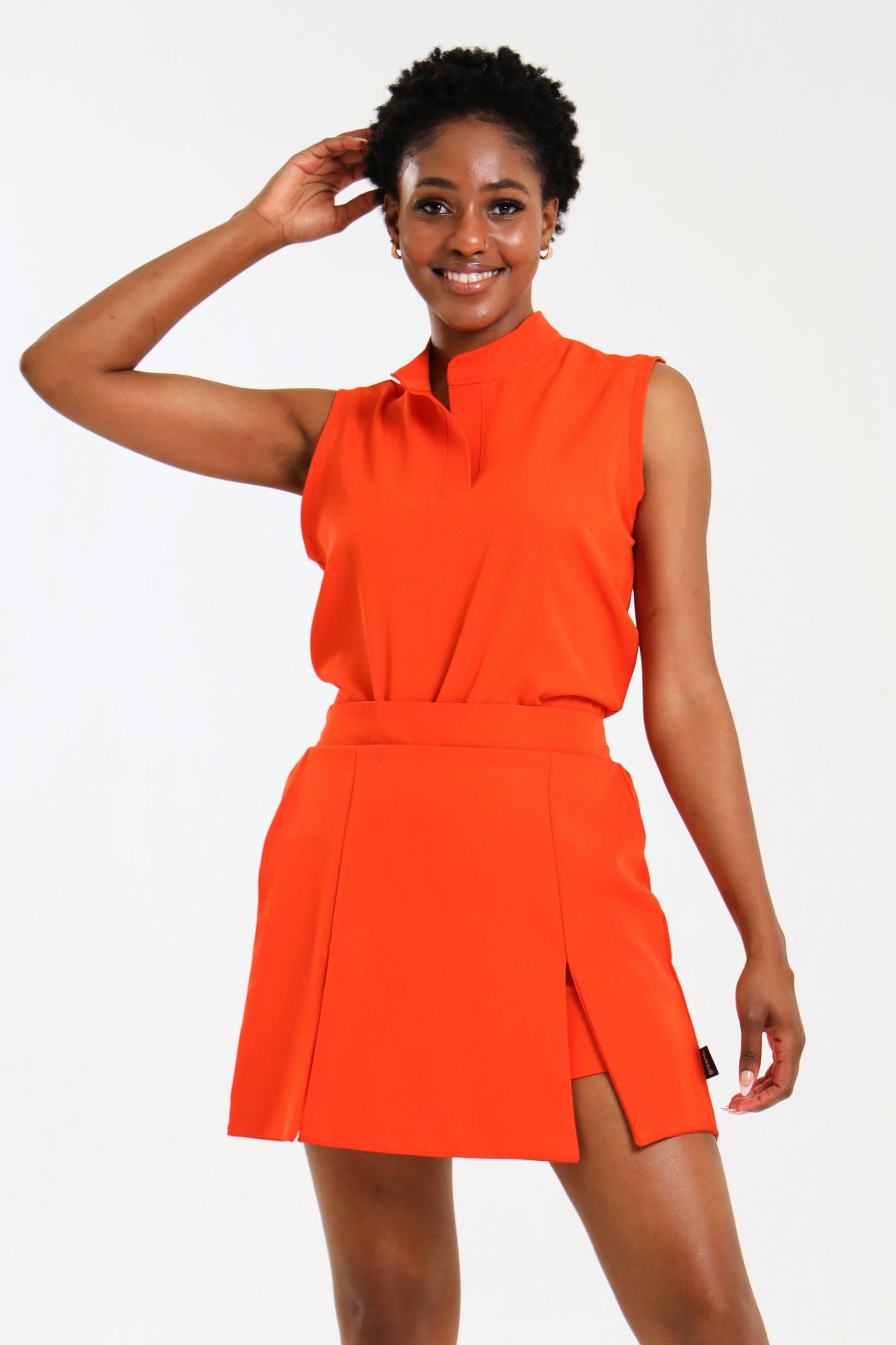 NEW LADIES MANDARIN SLEEVELESS TOP - Greens Medi Scrubs South Africa - Premium Medical Uniforms & Apparel - Delivery Across SA 