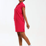 NEW LADIES PRO-COLLARED DRESS WITH PETAL SLEEVE - Greens Medi Scrubs South Africa - Premium Medical Uniforms & Apparel - Delivery Across SA 