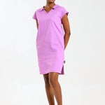 NEW LADIES V-COLLARED DRESS WITH PETAL SLEEVE - Greens Medi Scrubs South Africa - Premium Medical Uniforms & Apparel - Delivery Across SA 