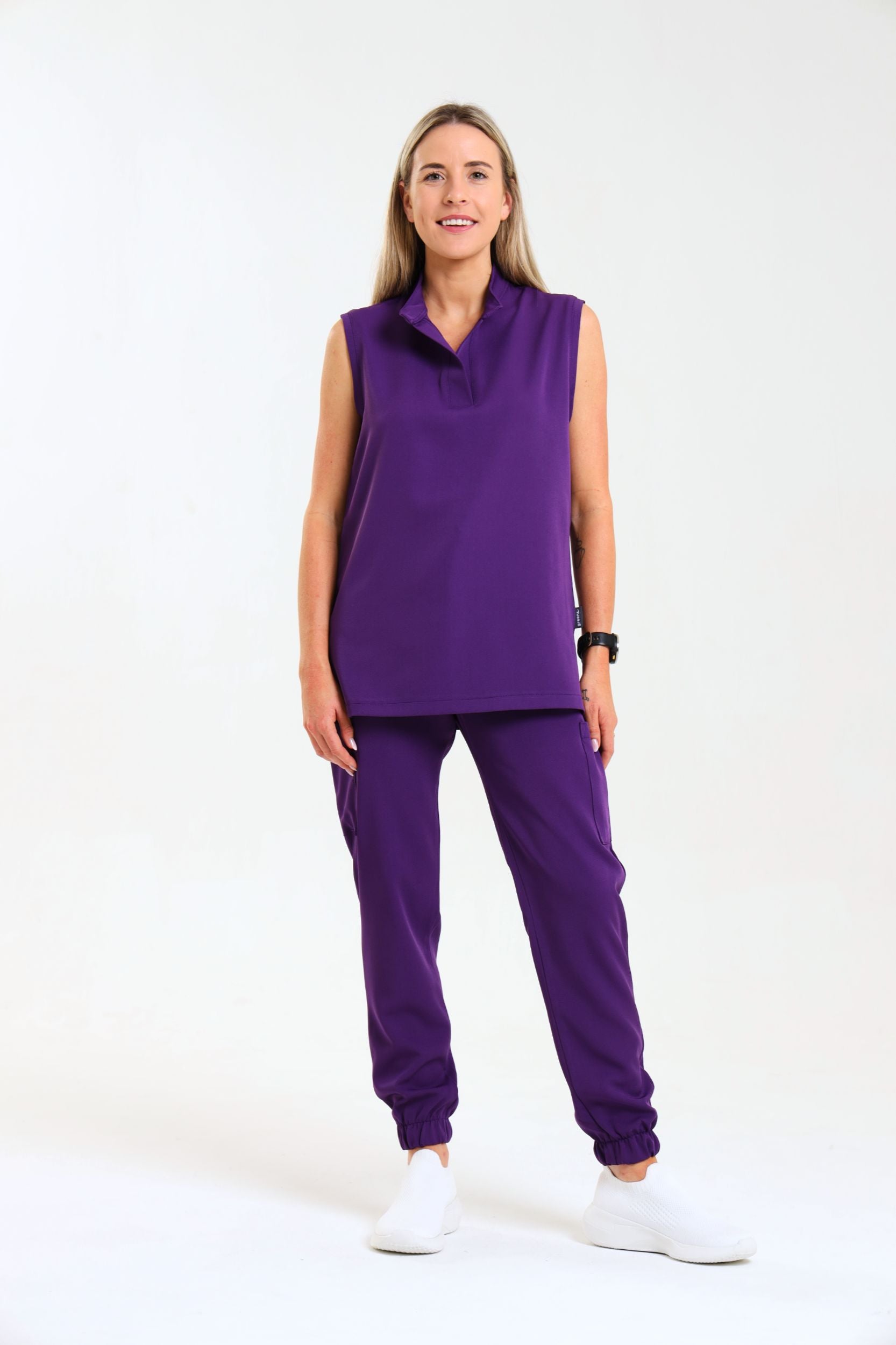 NEW LADIES MANDARIN SLEEVELESS TOP - Greens Medi Scrubs South Africa - Premium Medical Uniforms & Apparel - Delivery Across SA 