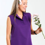 NEW LADIES MANDARIN SLEEVELESS TOP - Greens Medi Scrubs South Africa - Premium Medical Uniforms & Apparel - Delivery Across SA 