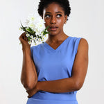 NEW LADIES V-NECK SLEEVELESS TOP - Greens Medi Scrubs South Africa - Premium Medical Uniforms & Apparel - Delivery Across SA 
