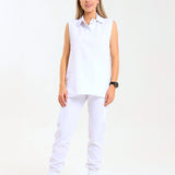 NEW LADIES PRO-COLLARED SLEEVELESS TOP - Greens Medi Scrubs South Africa - Premium Medical Uniforms & Apparel - Delivery Across SA 