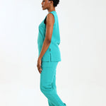 NEW LADIES ROUND SLEEVELESS TOP - Greens Medi Scrubs South Africa - Premium Medical Uniforms & Apparel - Delivery Across SA 