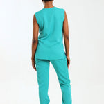 NEW LADIES ROUND SLEEVELESS TOP - Greens Medi Scrubs South Africa - Premium Medical Uniforms & Apparel - Delivery Across SA 