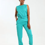NEW LADIES ROUND SLEEVELESS TOP - Greens Medi Scrubs South Africa - Premium Medical Uniforms & Apparel - Delivery Across SA 