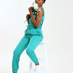 NEW LADIES ROUND SLEEVELESS TOP - Greens Medi Scrubs South Africa - Premium Medical Uniforms & Apparel - Delivery Across SA 