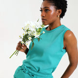 NEW LADIES ROUND SLEEVELESS TOP - Greens Medi Scrubs South Africa - Premium Medical Uniforms & Apparel - Delivery Across SA 