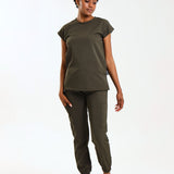 NEW LADIES ROUND PETAL TOP - Greens Medi Scrubs South Africa - Premium Medical Uniforms & Apparel - Delivery Across SA 