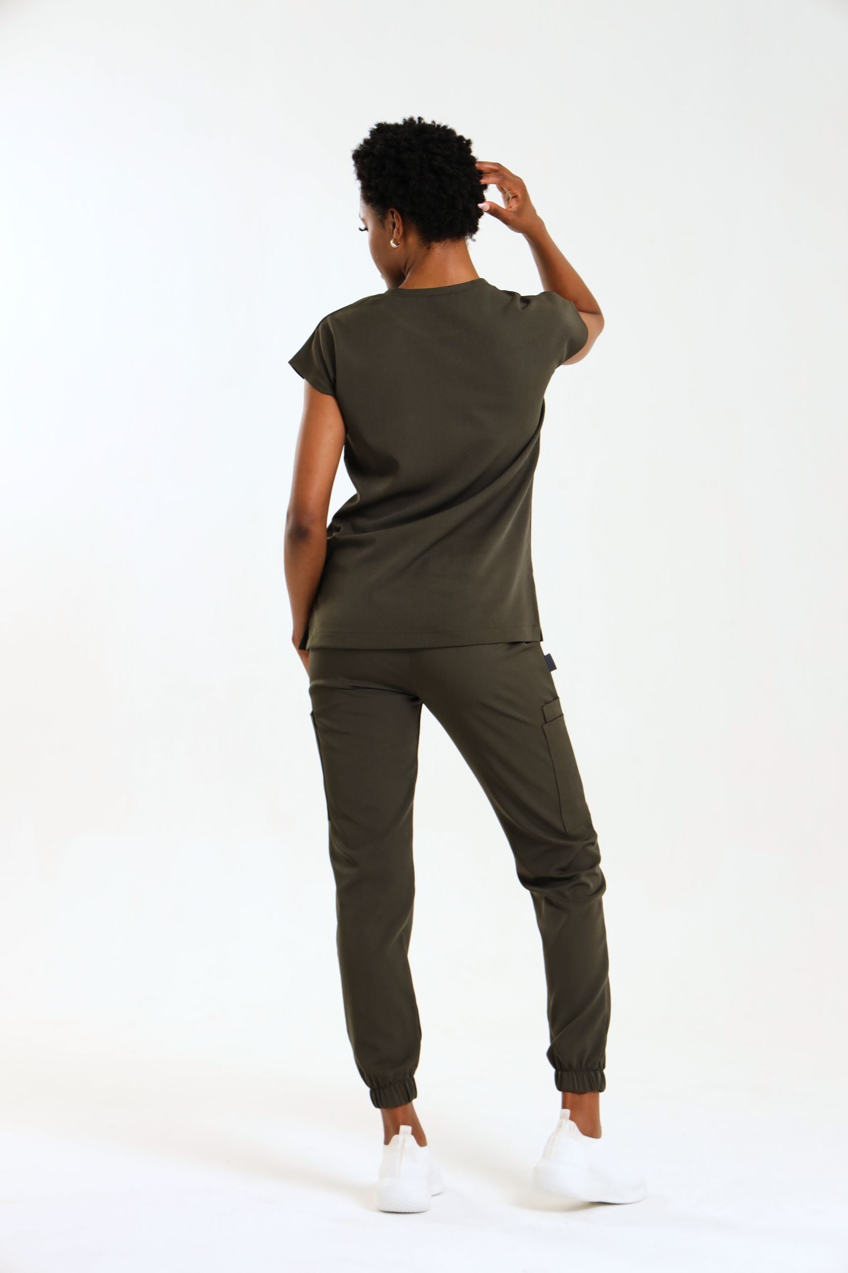 NEW LADIES ROUND PETAL TOP - Greens Medi Scrubs South Africa - Premium Medical Uniforms & Apparel - Delivery Across SA 