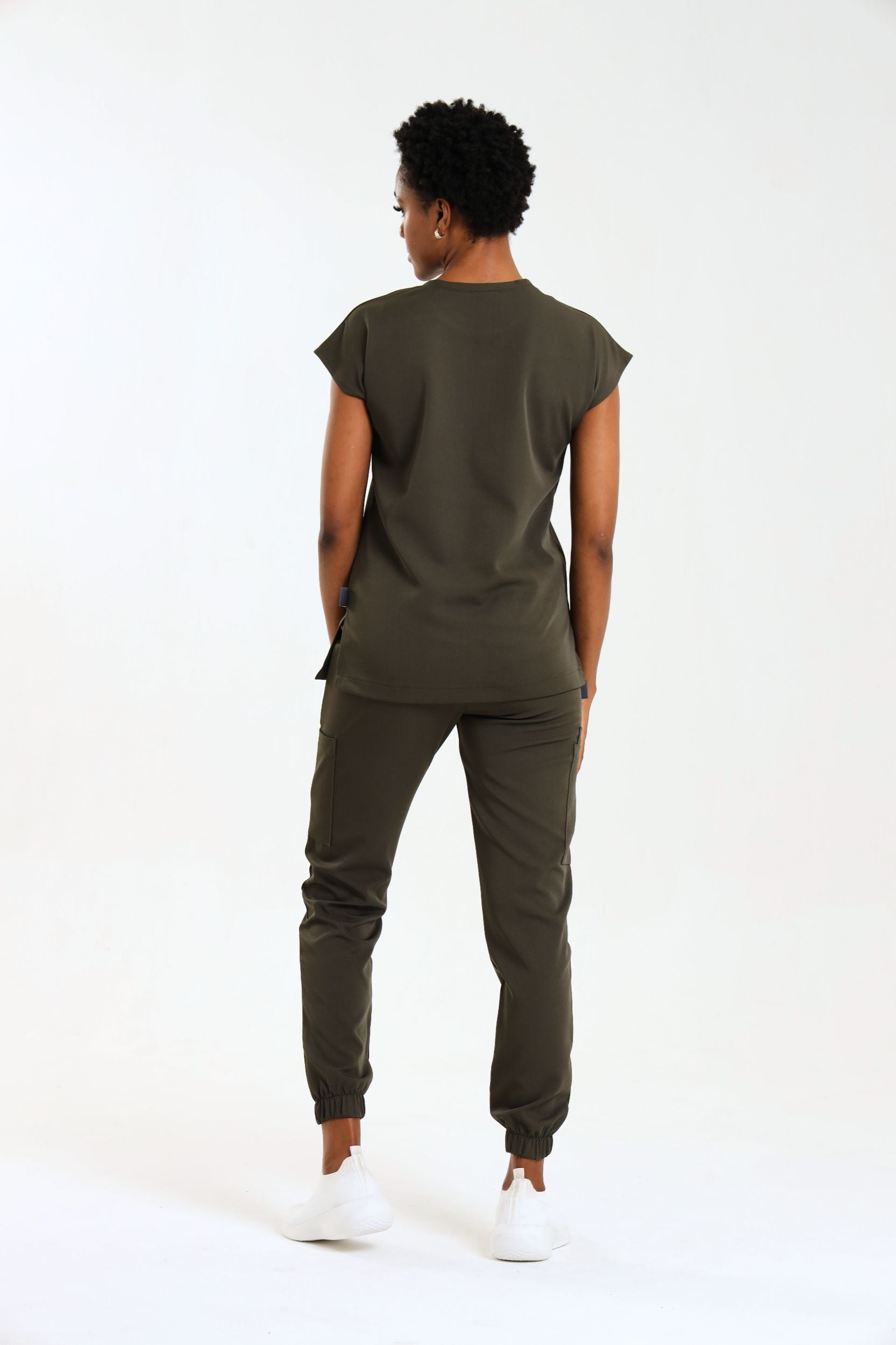 NEW LADIES ROUND PETAL TOP - Greens Medi Scrubs South Africa - Premium Medical Uniforms & Apparel - Delivery Across SA 
