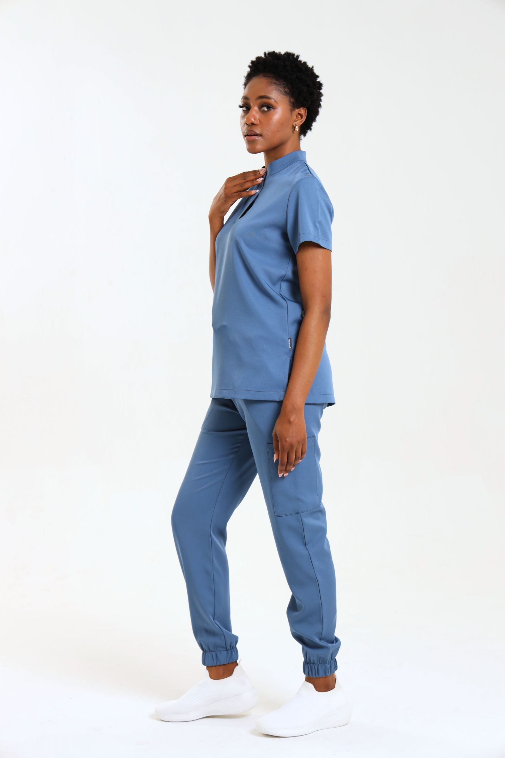 NEW LADIES MANDARIN FEMME TOP - Greens Medi Scrubs South Africa - Premium Medical Uniforms & Apparel - Delivery Across SA 