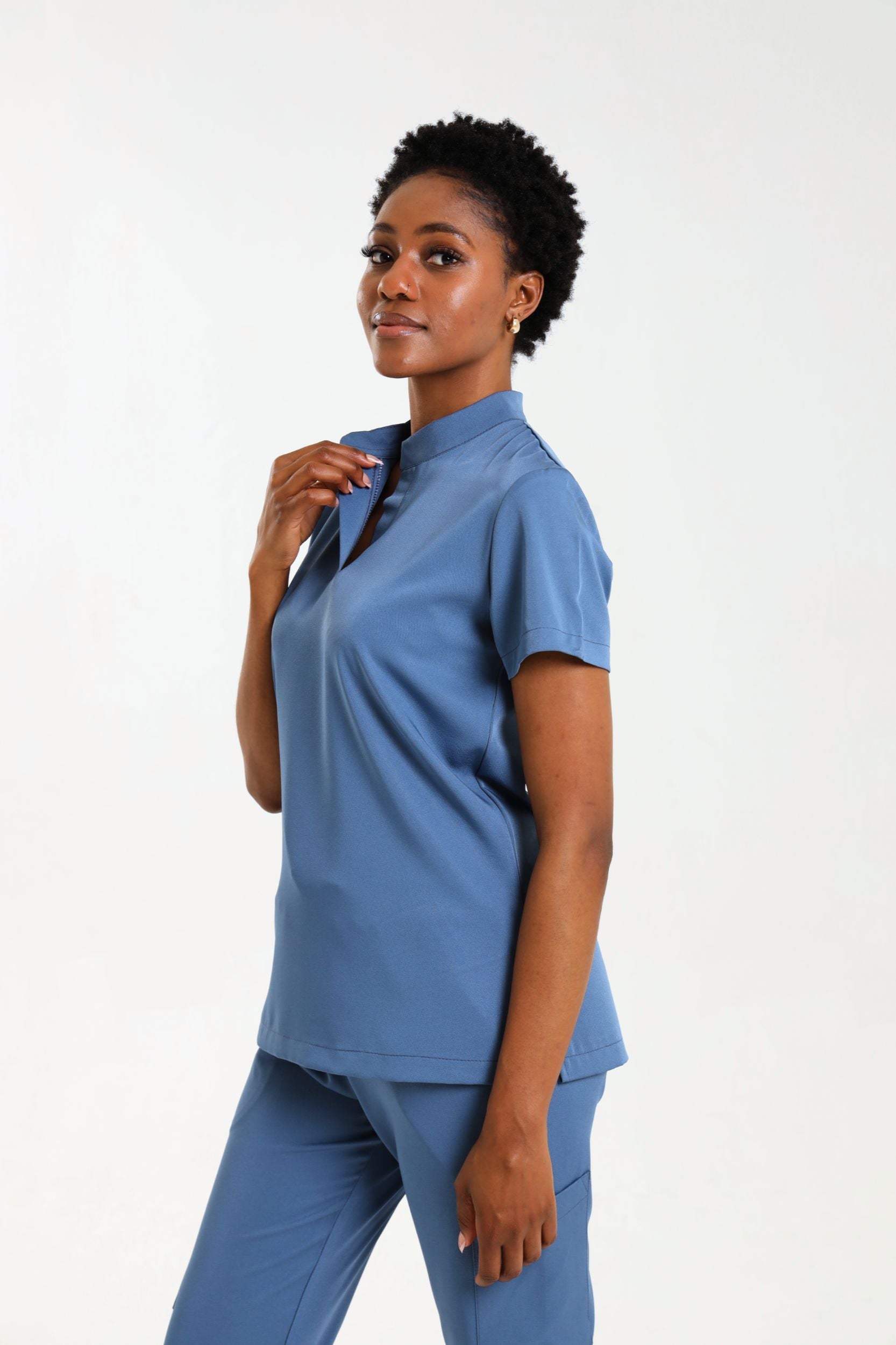 NEW LADIES MANDARIN FEMME TOP - Greens Medi Scrubs South Africa - Premium Medical Uniforms & Apparel - Delivery Across SA 