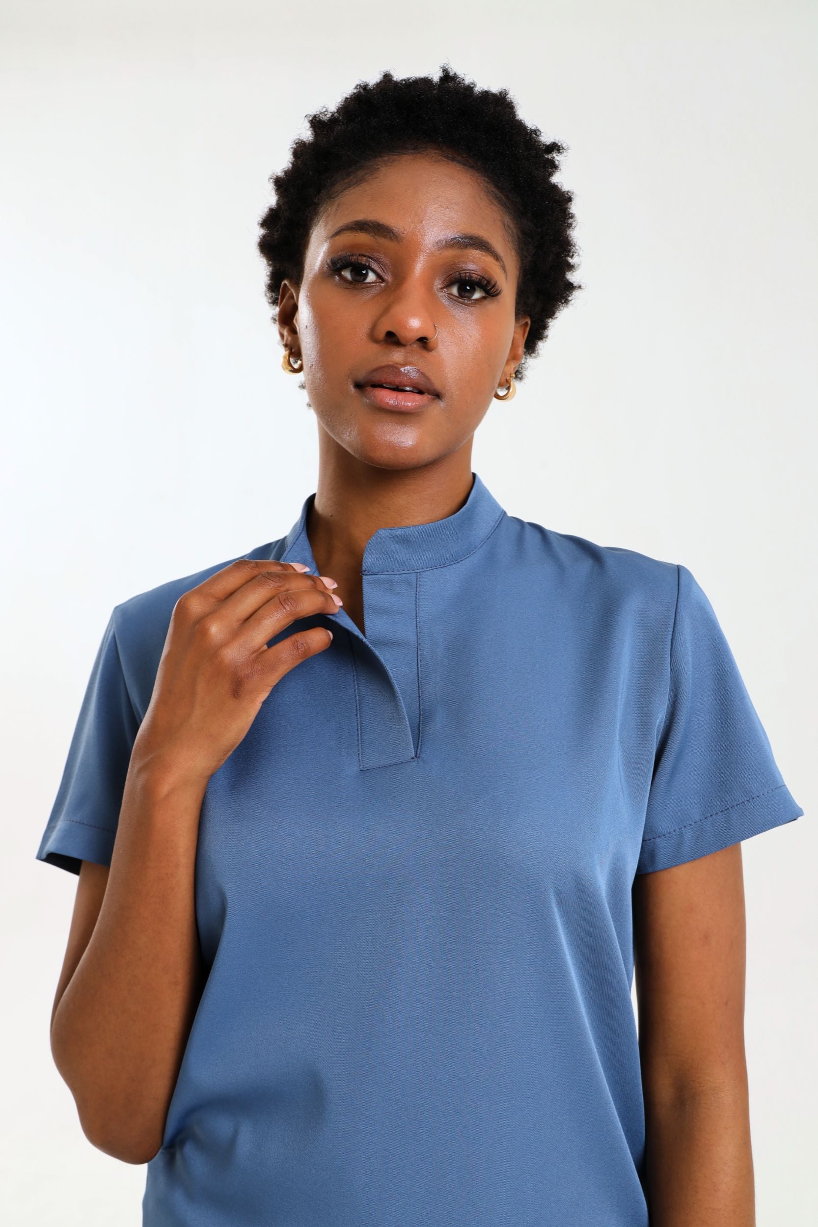NEW LADIES MANDARIN FEMME TOP - Greens Medi Scrubs South Africa - Premium Medical Uniforms & Apparel - Delivery Across SA 