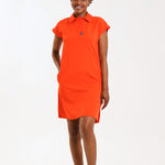 NEW LADIES PRO-COLLARED DRESS WITH PETAL SLEEVE - Greens Medi Scrubs South Africa - Premium Medical Uniforms & Apparel - Delivery Across SA 