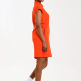 NEW LADIES PRO-COLLARED DRESS WITH PETAL SLEEVE - Greens Medi Scrubs South Africa - Premium Medical Uniforms & Apparel - Delivery Across SA 
