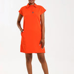 NEW LADIES PRO-COLLARED DRESS WITH PETAL SLEEVE - Greens Medi Scrubs South Africa - Premium Medical Uniforms & Apparel - Delivery Across SA 