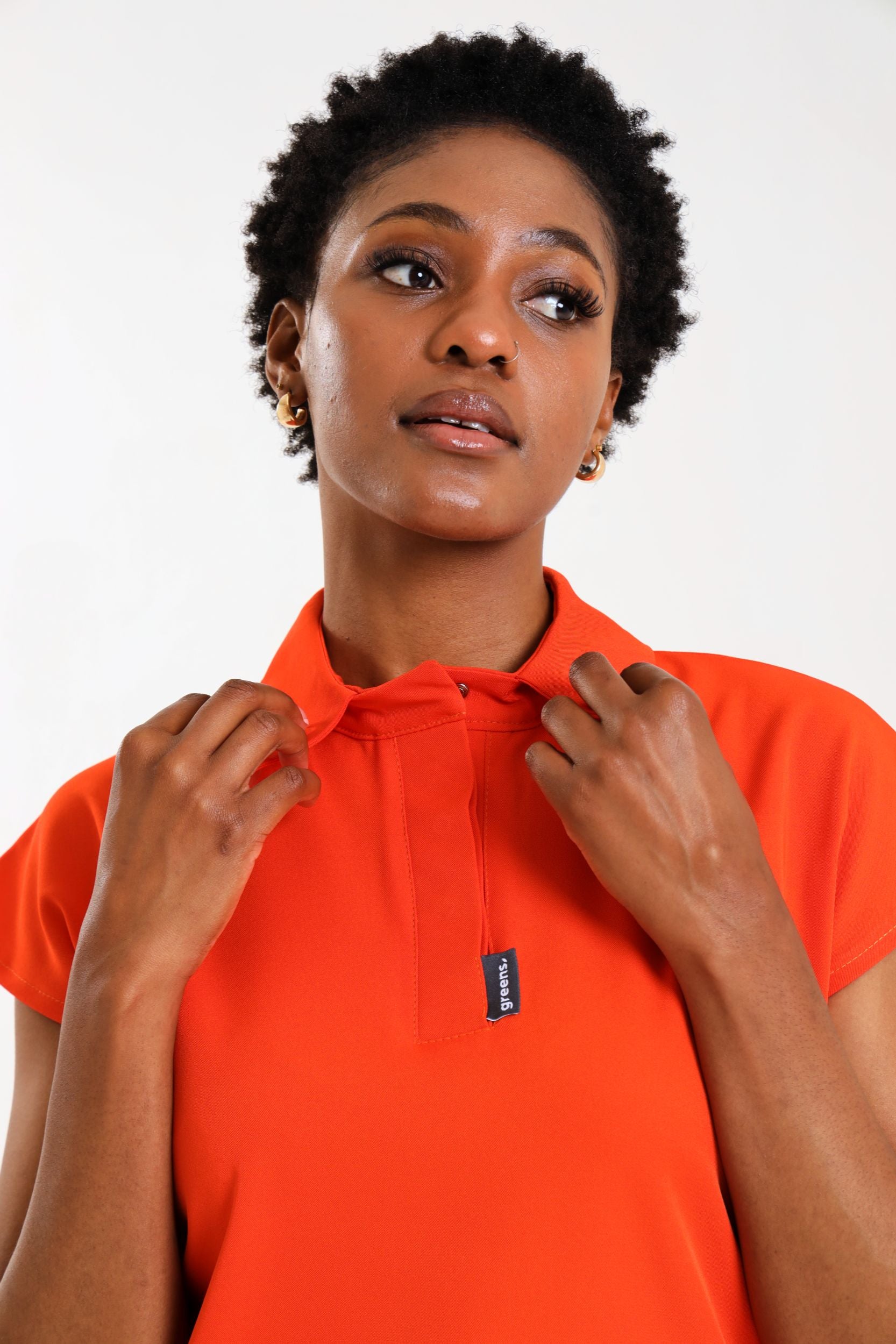 NEW LADIES PRO-COLLARED PETAL TOP - Greens Medi Scrubs South Africa - Premium Medical Uniforms & Apparel - Delivery Across SA 