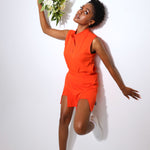 NEW LADIES MANDARIN SLEEVELESS TOP - Greens Medi Scrubs South Africa - Premium Medical Uniforms & Apparel - Delivery Across SA 