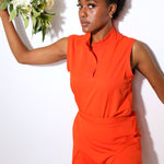 NEW LADIES MANDARIN SLEEVELESS TOP - Greens Medi Scrubs South Africa - Premium Medical Uniforms & Apparel - Delivery Across SA 