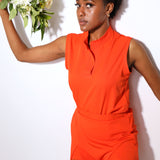 NEW LADIES MANDARIN SLEEVELESS TOP - Greens Medi Scrubs South Africa - Premium Medical Uniforms & Apparel - Delivery Across SA 
