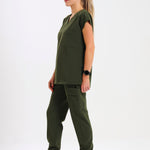 THE LUX LADIES V-NECK PETAL TOP - Greens Medi Scrubs South Africa - Premium Medical Uniforms & Apparel - Delivery Across SA 