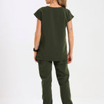 THE LUX LADIES V-NECK PETAL TOP - Greens Medi Scrubs South Africa - Premium Medical Uniforms & Apparel - Delivery Across SA 