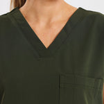 THE LUX LADIES V-NECK PETAL TOP - Greens Medi Scrubs South Africa - Premium Medical Uniforms & Apparel - Delivery Across SA 