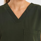 THE LUX LADIES V-NECK TULIP TOP - Greens Medi Scrubs South Africa - Premium Medical Uniforms & Apparel - Delivery Across SA 