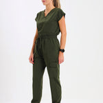 THE LUX LADIES V-NECK PETAL TOP - Greens Medi Scrubs South Africa - Premium Medical Uniforms & Apparel - Delivery Across SA 
