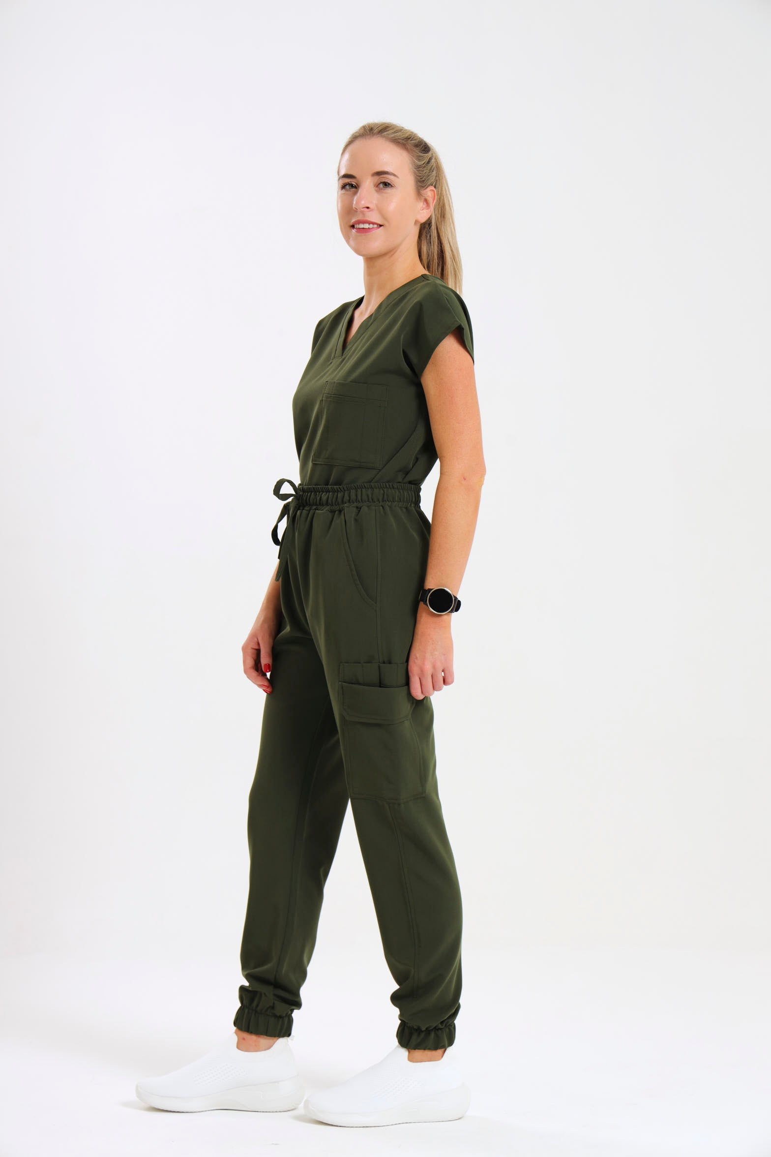THE LUX LADIES V-NECK PETAL TOP - Greens Medi Scrubs South Africa - Premium Medical Uniforms & Apparel - Delivery Across SA 