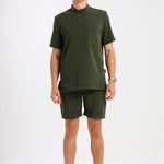 THE LUX MENS MANDARIN TOP - Greens Medi Scrubs South Africa - Premium Medical Uniforms & Apparel - Delivery Across SA 