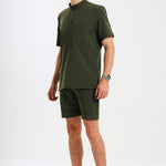 THE LUX MENS MANDARIN TOP - Greens Medi Scrubs South Africa - Premium Medical Uniforms & Apparel - Delivery Across SA 