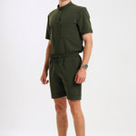 THE LUX MENS MANDARIN TOP - Greens Medi Scrubs South Africa - Premium Medical Uniforms & Apparel - Delivery Across SA 