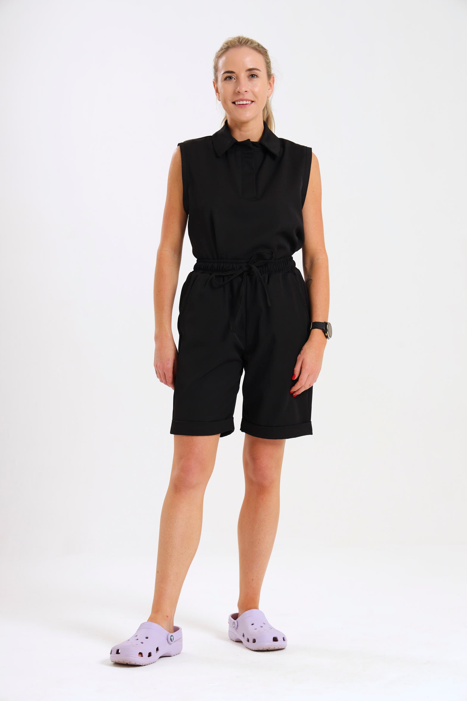 NEW LADIES PRO-COLLARED SLEEVELESS TOP - Greens Medi Scrubs South Africa - Premium Medical Uniforms & Apparel - Delivery Across SA 