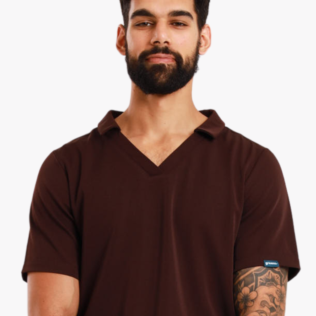 NEW MENS V-COLLARED TOP - Greens Medi Scrubs South Africa - Premium Medical Uniforms & Apparel - Delivery Across SA 