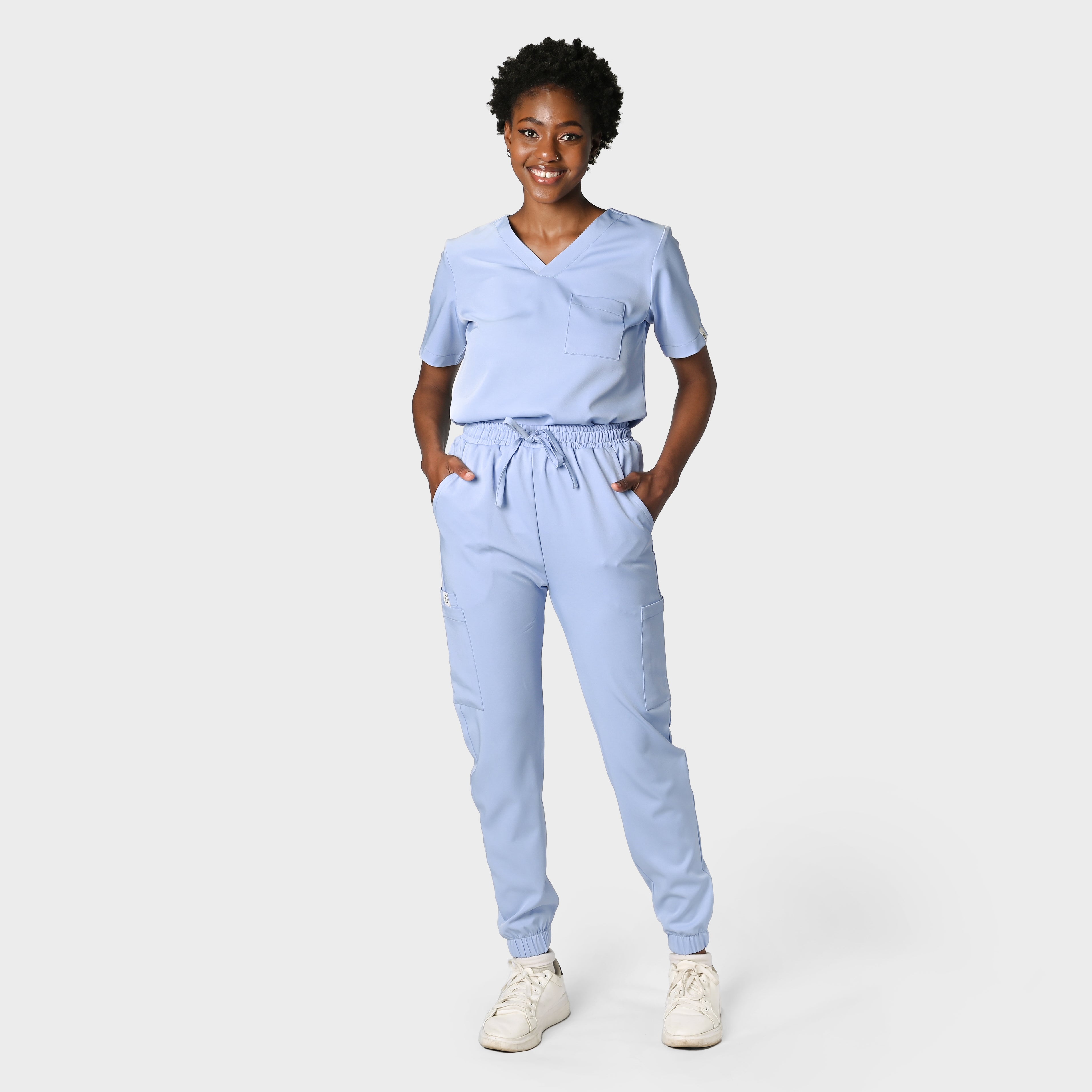 LADIES ACTIVE V-NECK TOP - Greens Medi Scrubs South Africa - Premium Medical Uniforms & Apparel - Delivery Across SA 