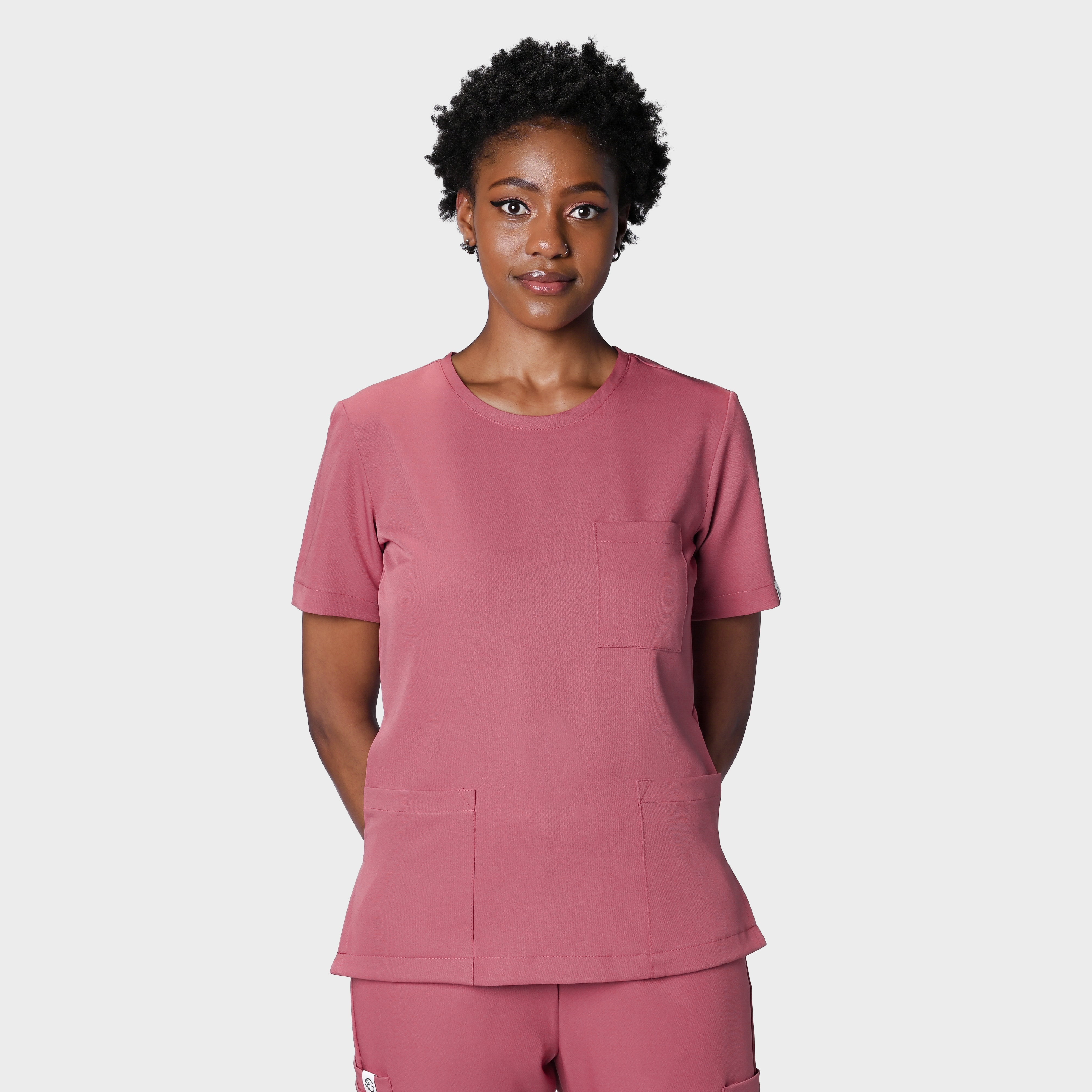 LADIES ACTIVE ROUND NECK TOP - Greens Medi Scrubs South Africa - Premium Medical Uniforms & Apparel - Delivery Across SA 