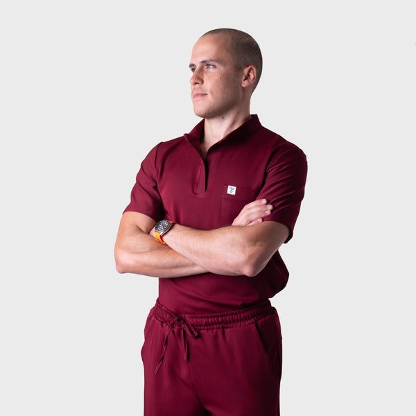 MENS ACTIVE MANDARIN TOP - Greens Medi Scrubs South Africa - Premium Medical Uniforms & Apparel - Delivery Across SA 