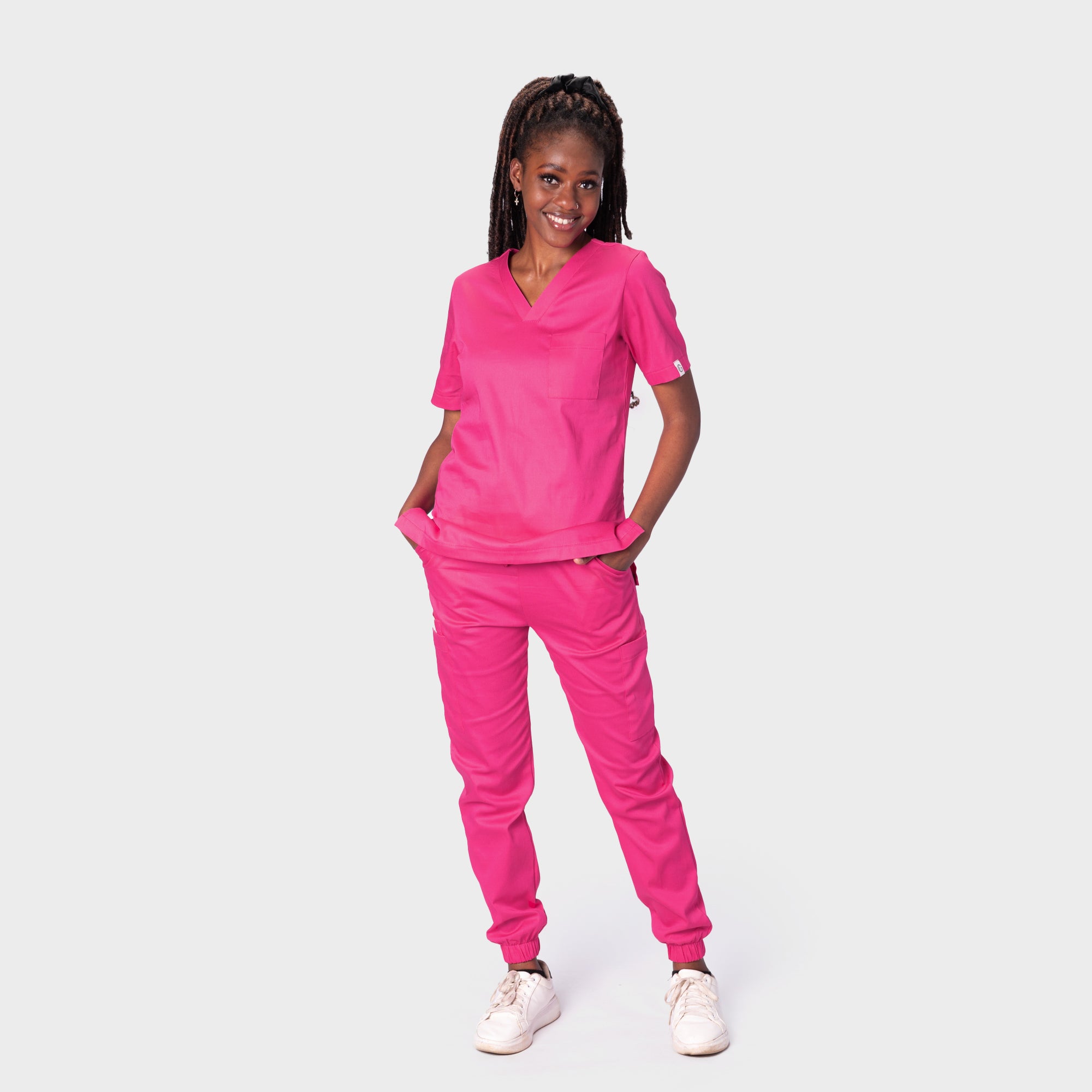 LADIES PREMIUM V-NECK TOP - Greens Medi Scrubs South Africa - Premium Medical Uniforms & Apparel - Delivery Across SA 