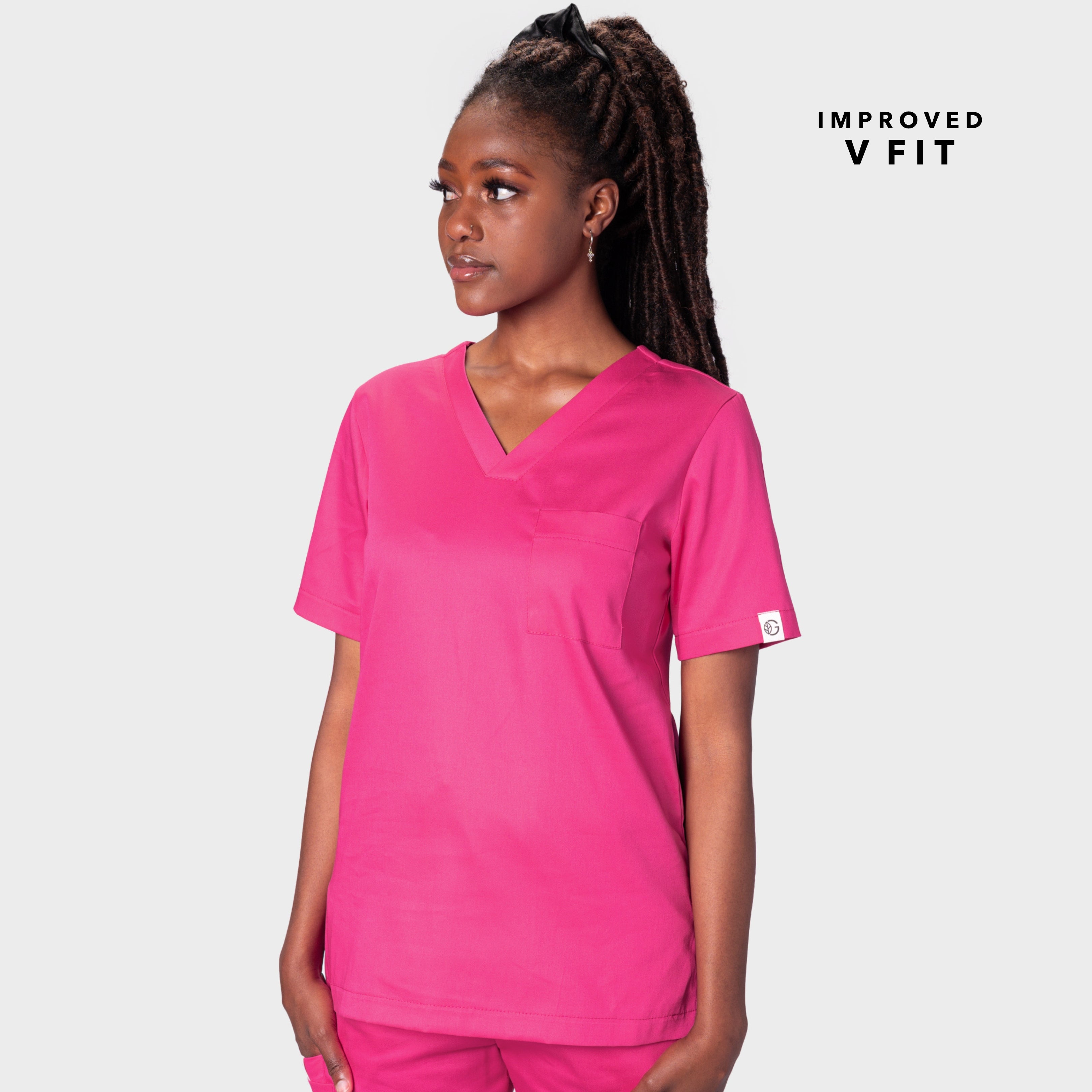 LADIES PREMIUM V-NECK TOP - Greens Medi Scrubs South Africa - Premium Medical Uniforms & Apparel - Delivery Across SA 